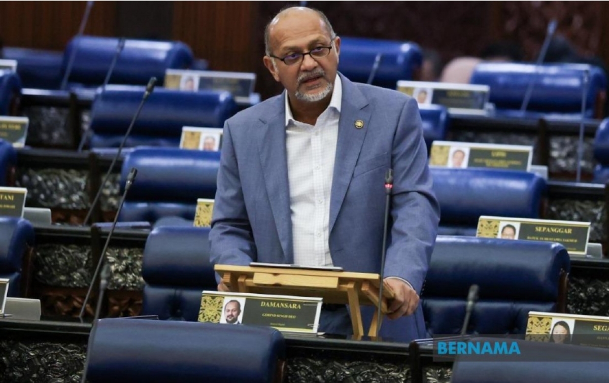 Bộ trưởng Kỹ thuật số Malaysia Gobind Singh Deo phát biểu tại Hạ viện Malaysia ngày 28/10 - Nguồn Bernama