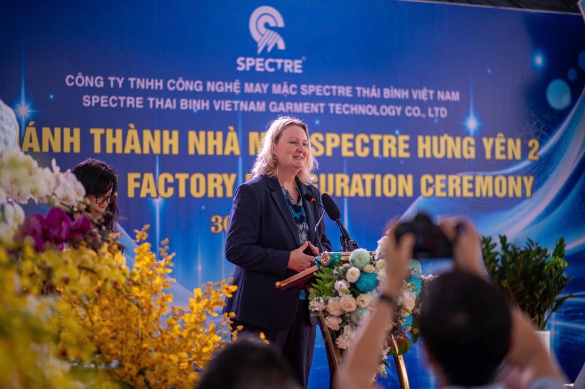 Đại sứ Đan Mạch tại Việt Nam Lina Gandløse Hansen phát biểu tại sự kiện. (Ảnh: BTC)