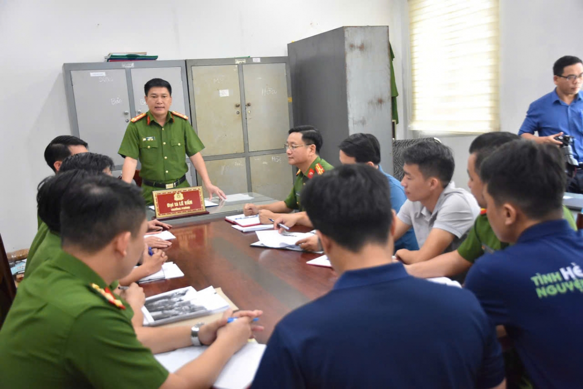 Cuộc họp chỉ đạo giữa các lực lượng (ảnh: Công An Đồng Nai)