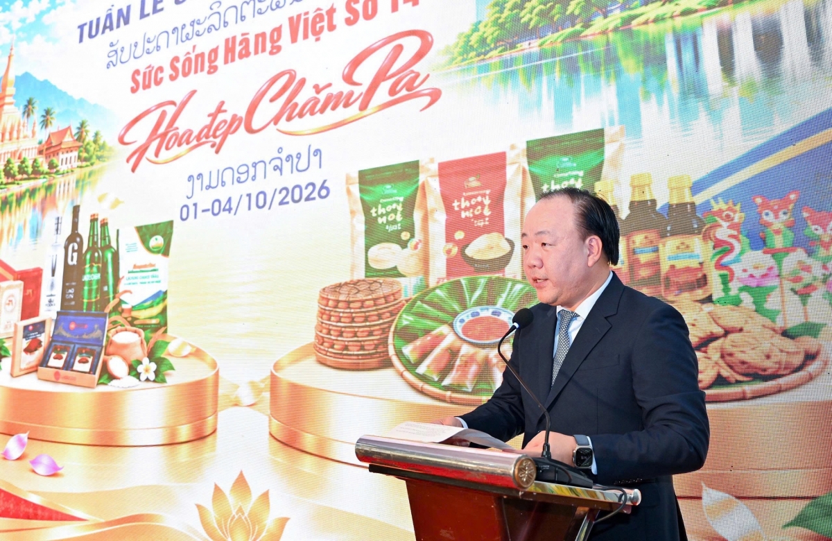 Ông Trần Hữu Linh, Cục trưởng Cục Quản lý và Phát triển thị trường trong nước, Bộ Công Thương phát biểu