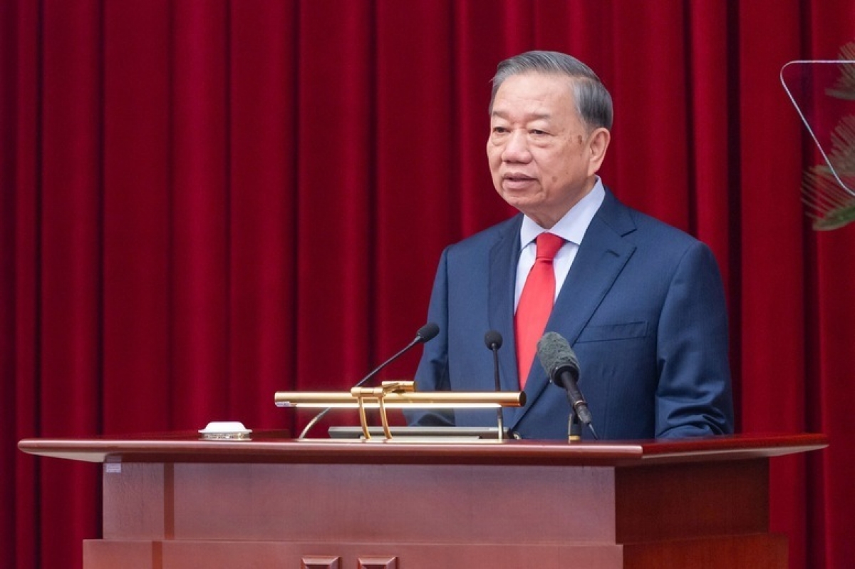 Tổng Bí thư, Chủ tịch nước Tô Lâm phát biểu khai mạc Hội nghị. Nguồn: VGP.