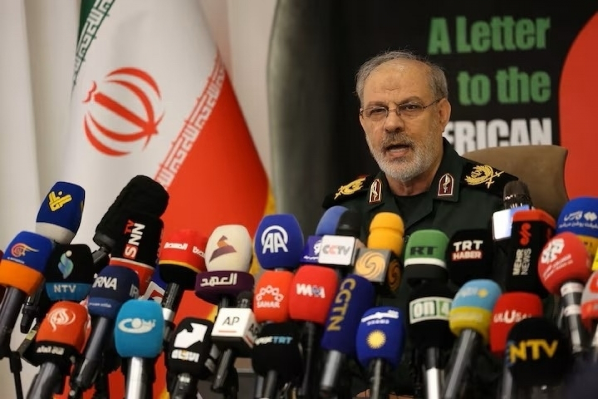 Người phát ngôn Lực lượng Vệ binh Cách mạng Hồi giáo Iran Hossein Mohebbi (Ảnh: Reuters)