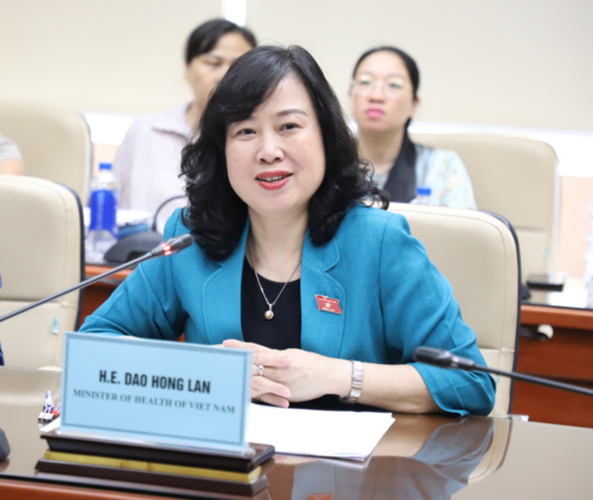 Bộ trưởng Bộ Y tế Đào Hồng Lan phát biểu chào mừng