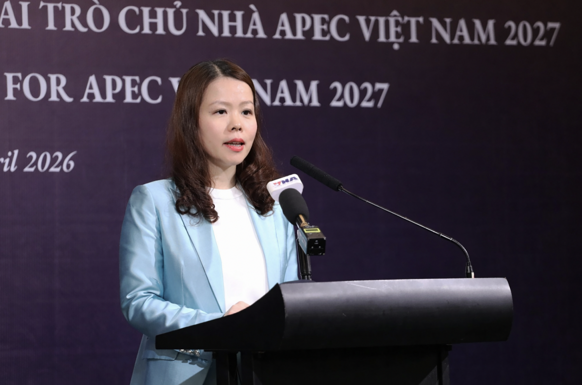 Thứ trưởng Bộ Ngoại giao Nguyễn Minh Hằng phát biểu tại Hội thảo nâng cao năng lực chuẩn bị cho Năm APEC Việt Nam 2027