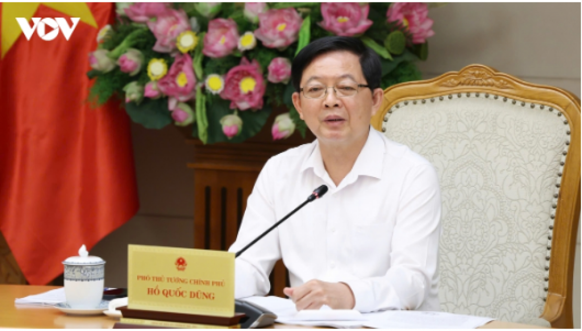 Phó Thủ tướng Chính phủ Hồ Quốc Dũng phát biểu tại cuộc họp.